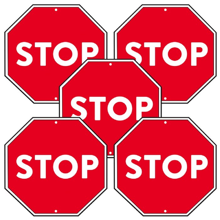 Primary Image of Stop Sign Poster - Set of 5