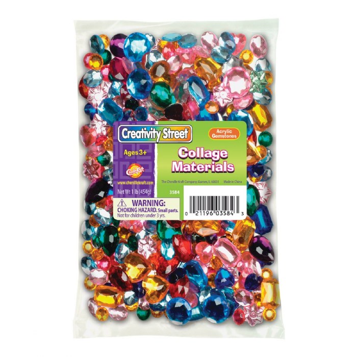Alternate Image #1 of Transparent, Acrylic Gemstones - Assorted Colors - 1 lb.