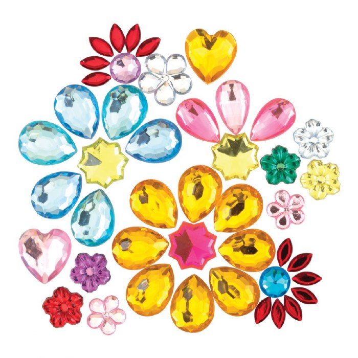 Alternate Image #1 of Transparent, Acrylic Gemstones - Assorted Colors - 1 lb.