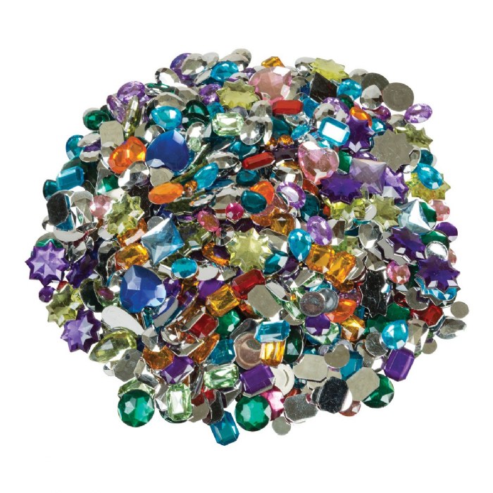 Primary Image of Transparent, Acrylic Gemstones - Assorted Colors - 1 lb.