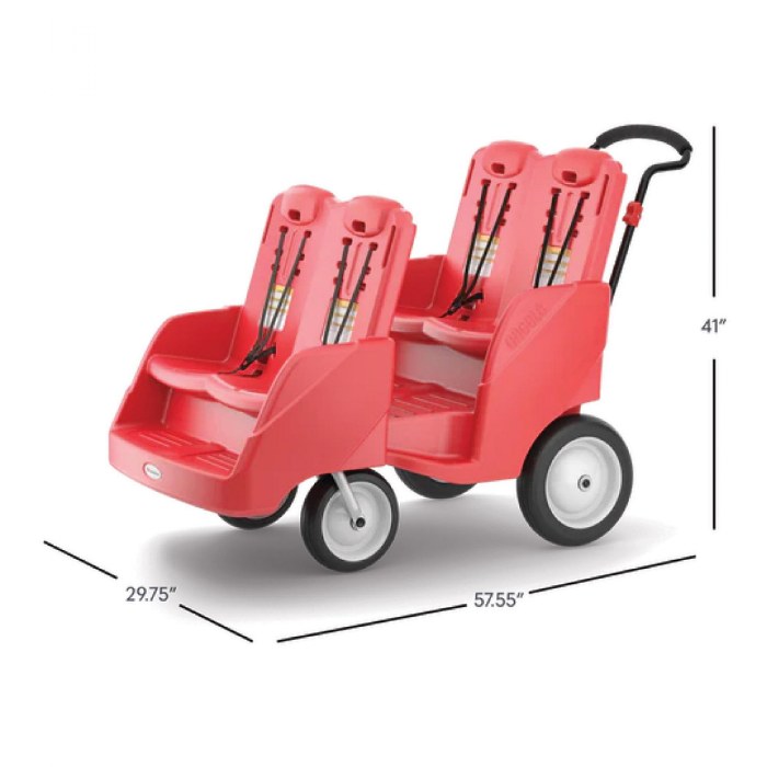 Alternate Image #1 of Gaggle&reg; Parade 4 Child Stroller - Red