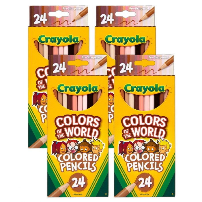Primary Image of Crayola&reg; Colors of the World 24-Count Colored Pencils - Set of 4