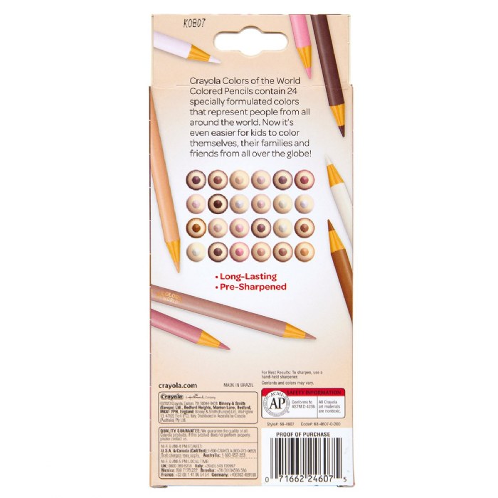 Alternate Image #1 of Crayola&reg; Colors of the World 24-Count Colored Pencils - Set of 4