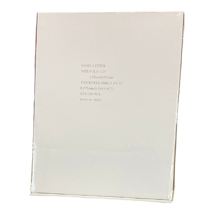 Primary Image of Hot Laminating Pouches 9" x 11.5" - Package of 100