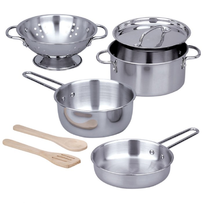 Alternate Image #1 of Pretend Play Stainless Steel Kitchen Essentials
