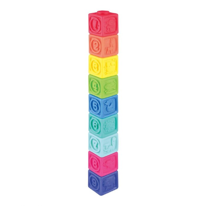 Alternate Image #1 of Squeezable Textured Stacking Blocks - 9 Pieces