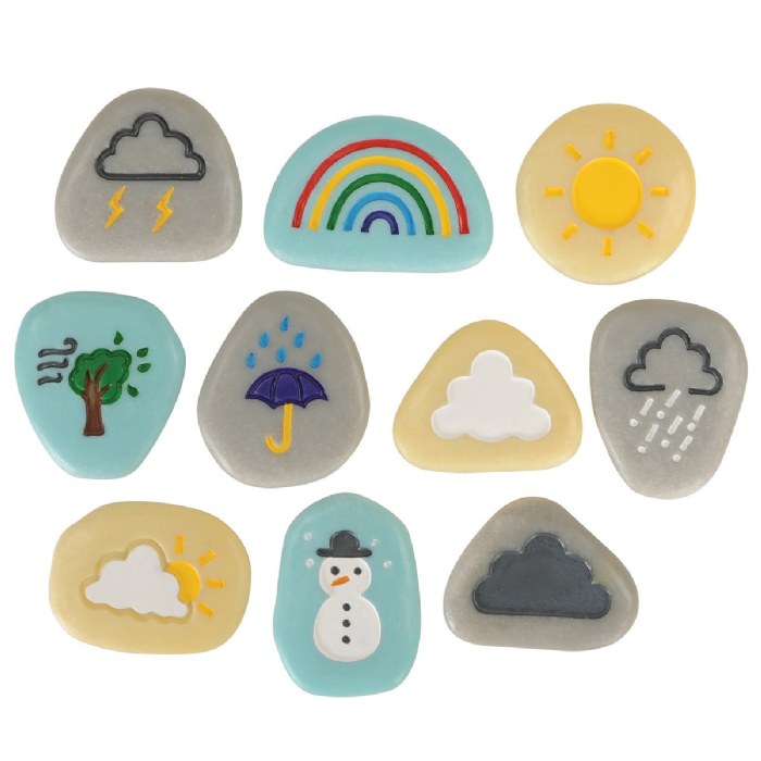 Primary Image of Colorful Weather Stones of 10 Weather Events