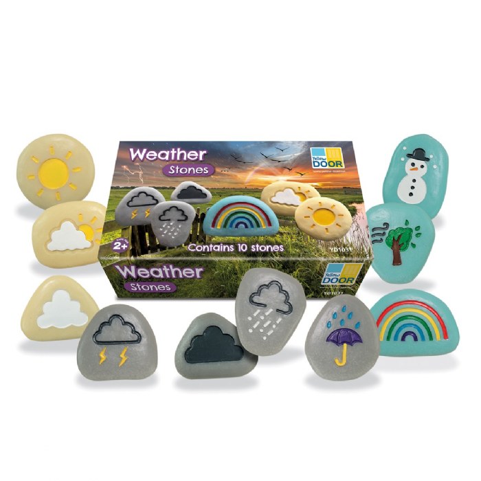 Alternate Image #1 of Colorful Weather Stones of 10 Weather Events