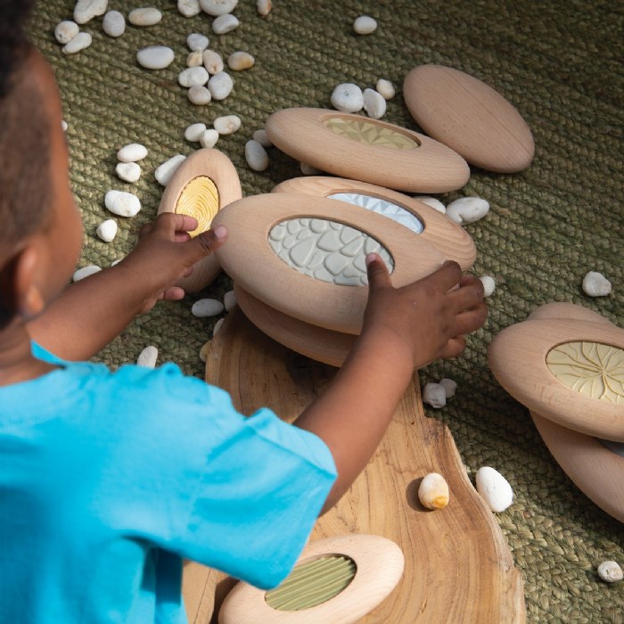 Alternate Image #1 of Jumbo Sensory River Stones - 10 Pieces