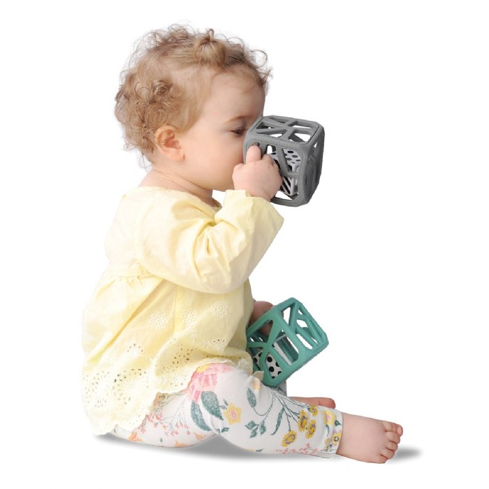 Alternate Image #1 of Chew Cubes&trade; Teether Rattle - Set of 3