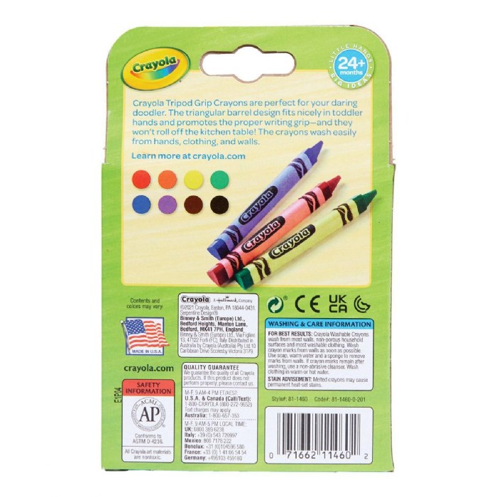 Alternate Image #1 of My First Crayola&trade; Washable Tripod Grip Crayons - 8 Count Crayons - 6 Boxes
