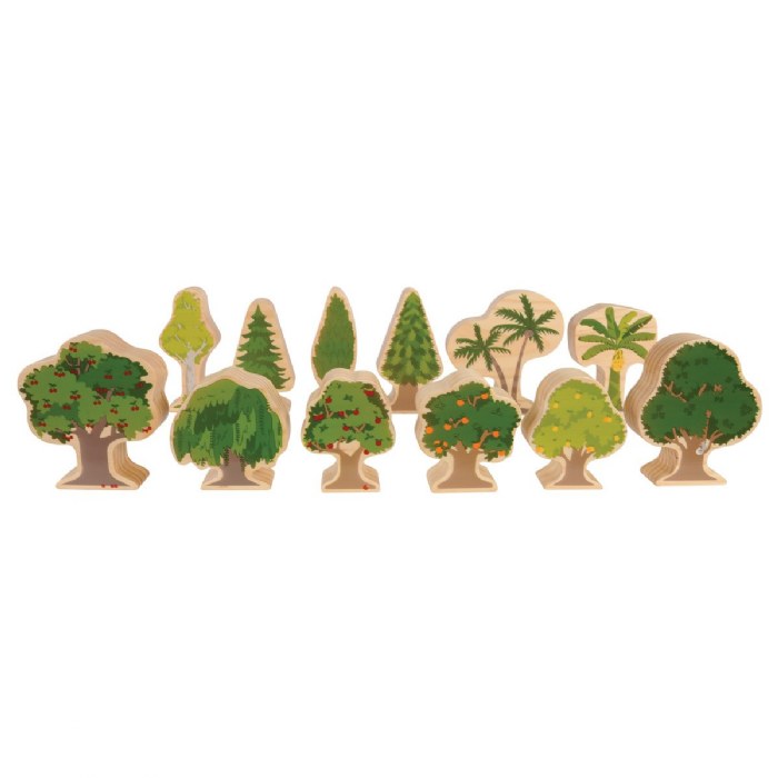 Primary Image of Four Seasons Double-Sided Wood Trees - 12 Pieces