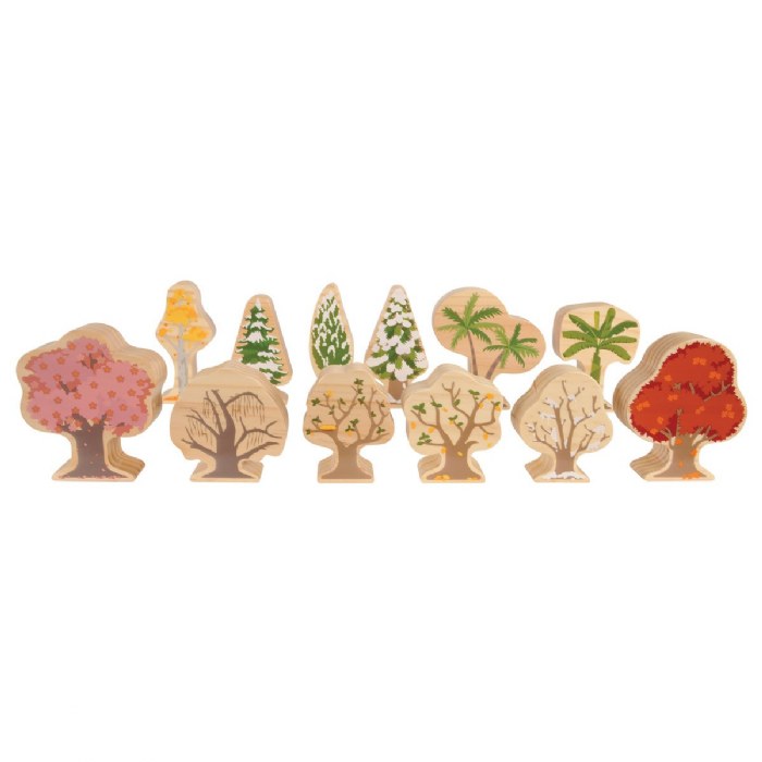 Alternate Image #1 of Four Seasons Double-Sided Wood Trees - 12 Pieces