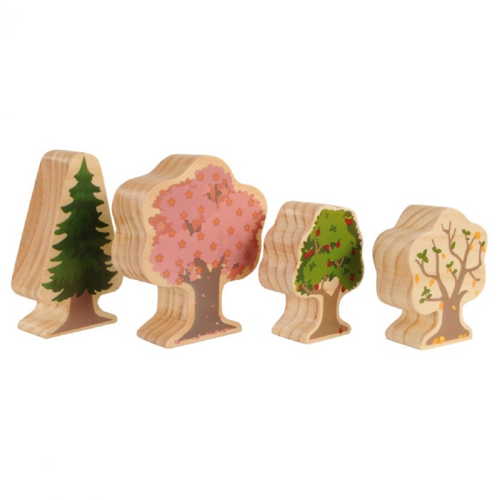Alternate Image #1 of Four Seasons Double-Sided Wood Trees - 12 Pieces