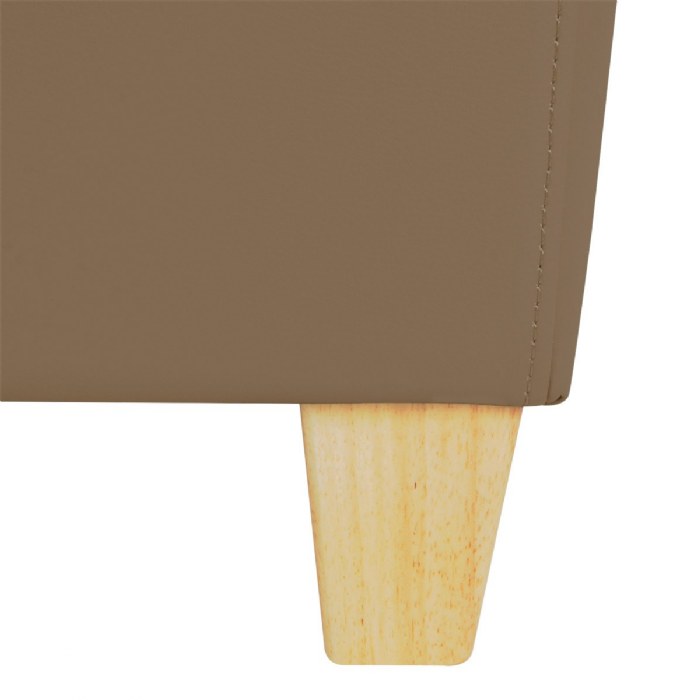 Alternate Image #1 of Modern Vinyl Couch - Brown