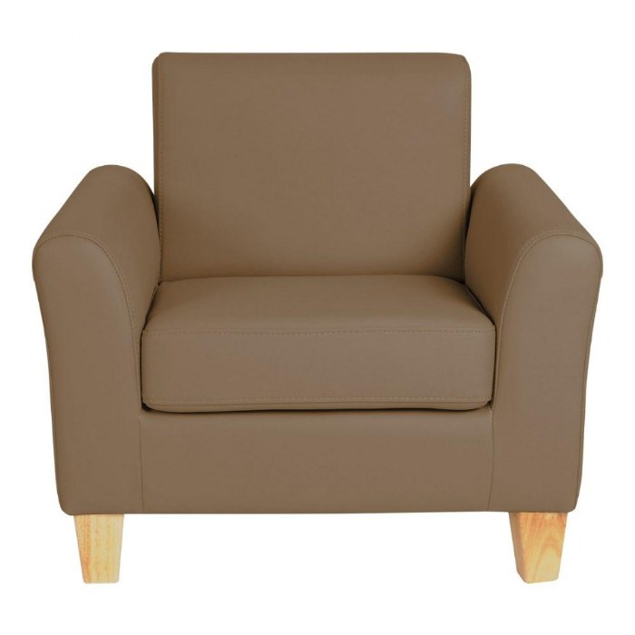 Alternate Image #1 of Modern Vinyl Chair - Brown