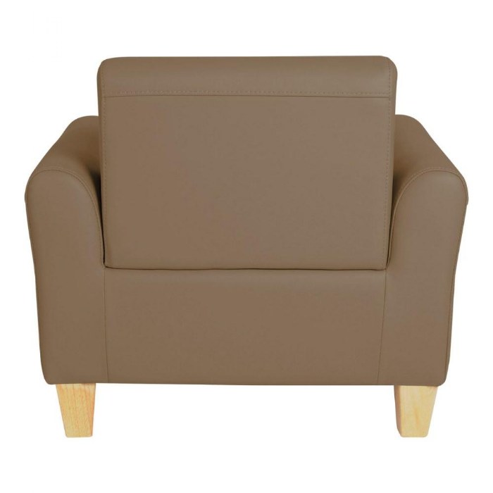 Alternate Image #1 of Modern Vinyl Chair - Brown