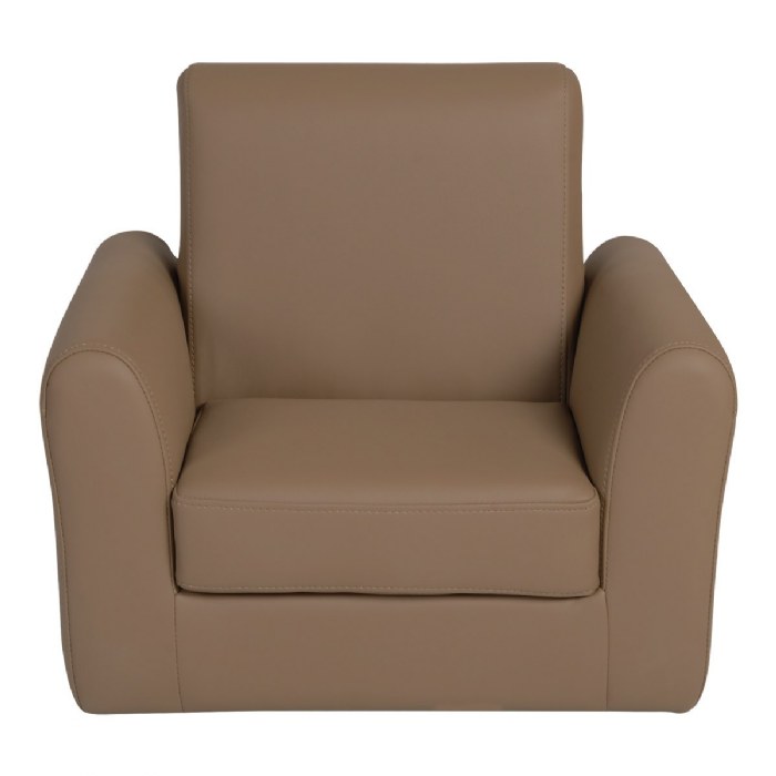 Alternate Image #1 of Toddler Modern Vinyl Chair - Brown