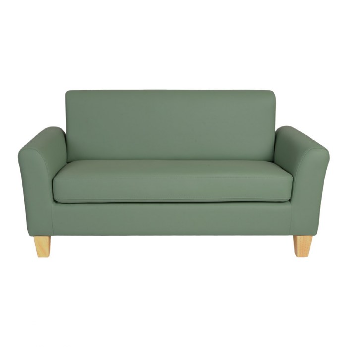 Alternate Image #1 of Modern Vinyl Couch - Green