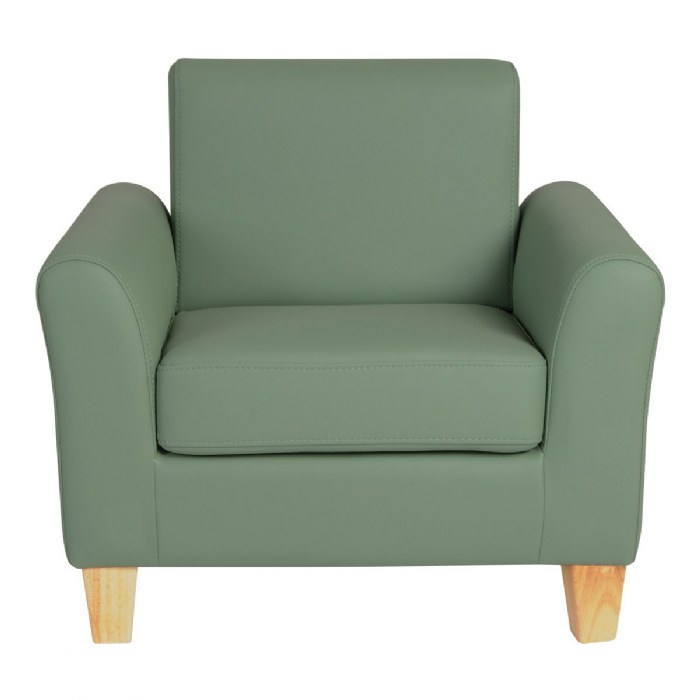 Alternate Image #1 of Modern Vinyl Chair - Green