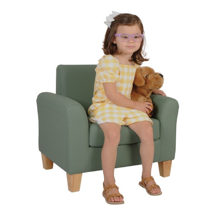 Alternate Image #1 of Modern Vinyl Chair - Green