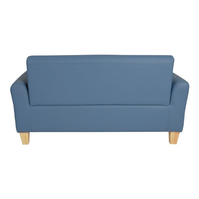 Alternate Image #1 of Modern Vinyl Couch - Blue