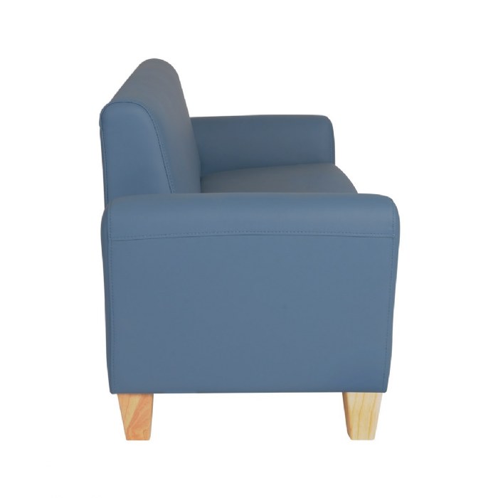 Alternate Image #1 of Modern Vinyl Couch - Blue
