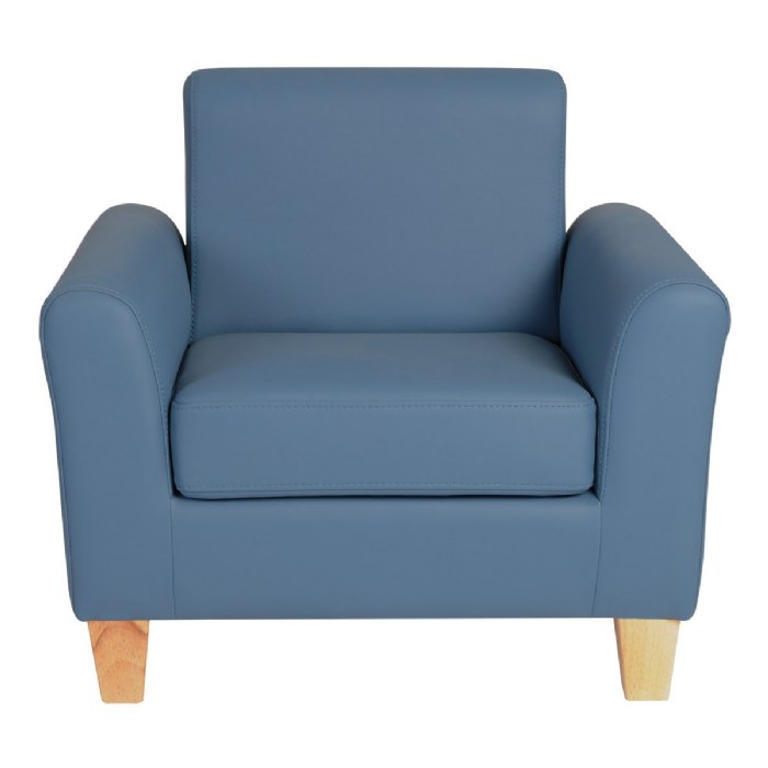 Alternate Image #1 of Modern Vinyl Chair - Blue