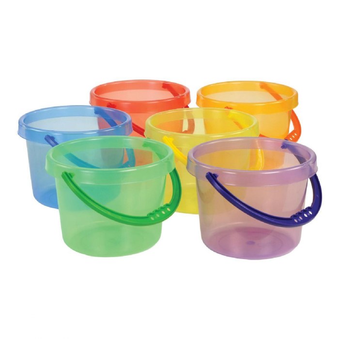 Alternate Image #1 of Translucent Buckets - Set of 6