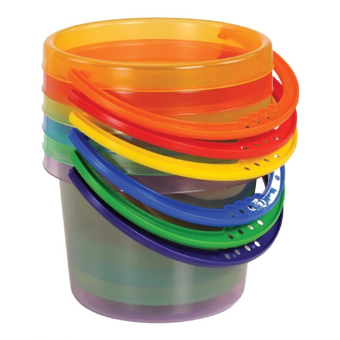 Alternate Image #1 of Translucent Buckets - Set of 6