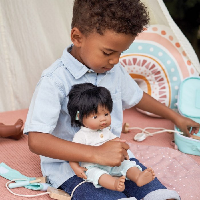 Alternate Image #1 of Dolls with Special Needs 15" - Boy with Cochlear Implant