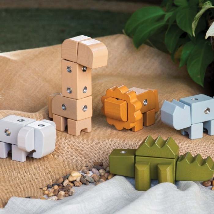 Alternate Image #1 of Snap Block Animals - 33 Pieces
