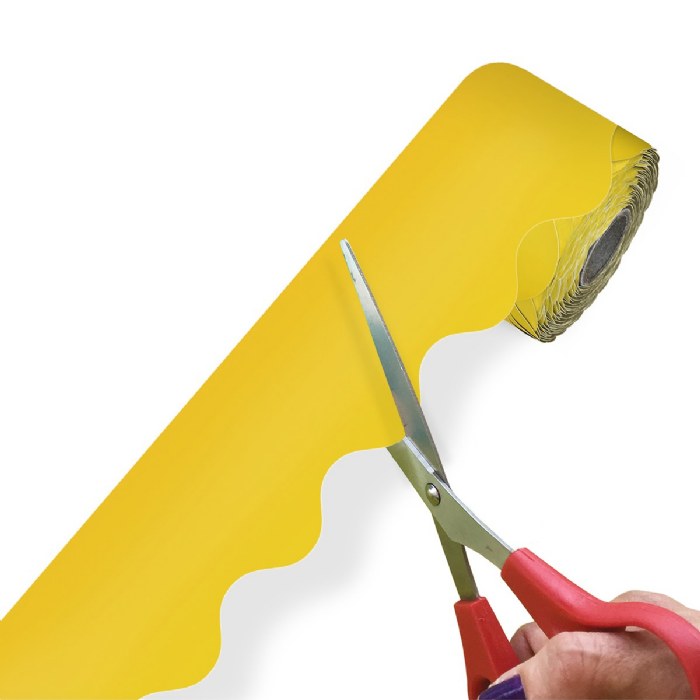 Alternate Image #1 of Rolled Scalloped Border - Yellow