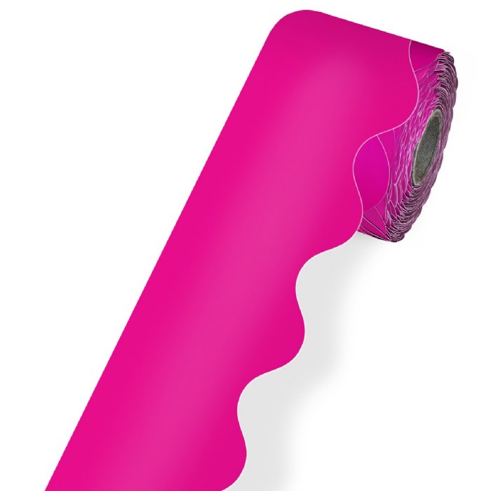 Primary Image of Rolled Scalloped Border - Hot Pink