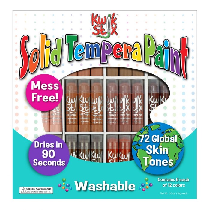 Alternate Image #1 of Kwik Stix Solid Tempera Paint Global Skin Tones - 72 Count