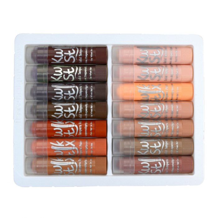 Alternate Image #1 of Kwik Stix Solid Tempera Paint Global Skin Tones - 14 Count