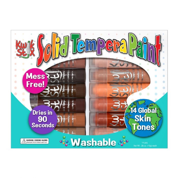 Alternate Image #1 of Kwik Stix Solid Tempera Paint Global Skin Tones - 14 Count
