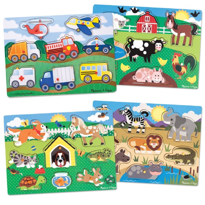 Primary Image of Peg Puzzles - Set of 4