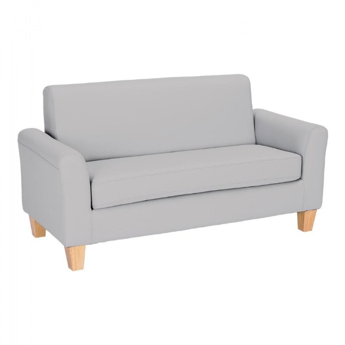 Primary Image of Sense of Place Gray Vinyl Couch