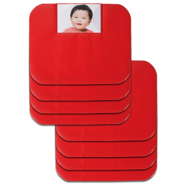 Primary Image of Personalized Dietary Placemats - Red - Set of 8