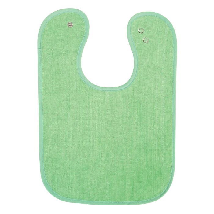 Alternate Image #1 of Soft Easy to Clean Bibs - Green - Set of 12