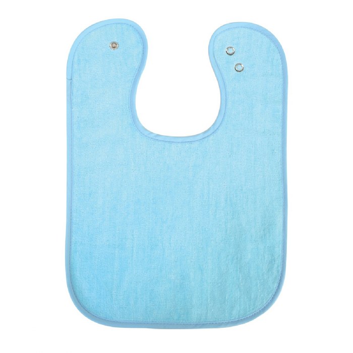 Alternate Image #1 of Soft Easy to Clean Bibs  - Blue - Set of 12