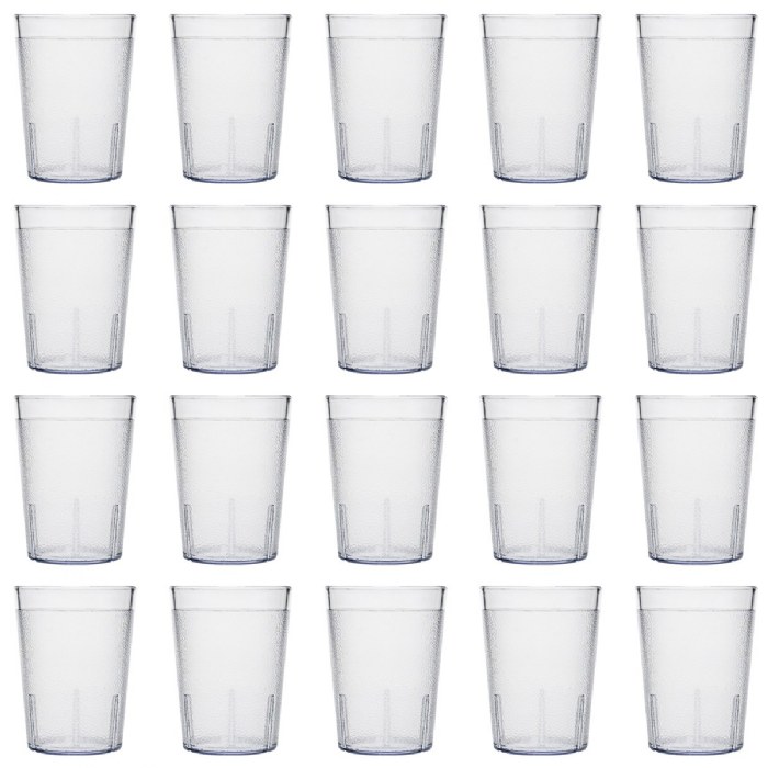 Primary Image of 8 oz. Clear Stackable Tumbler - Set of 20