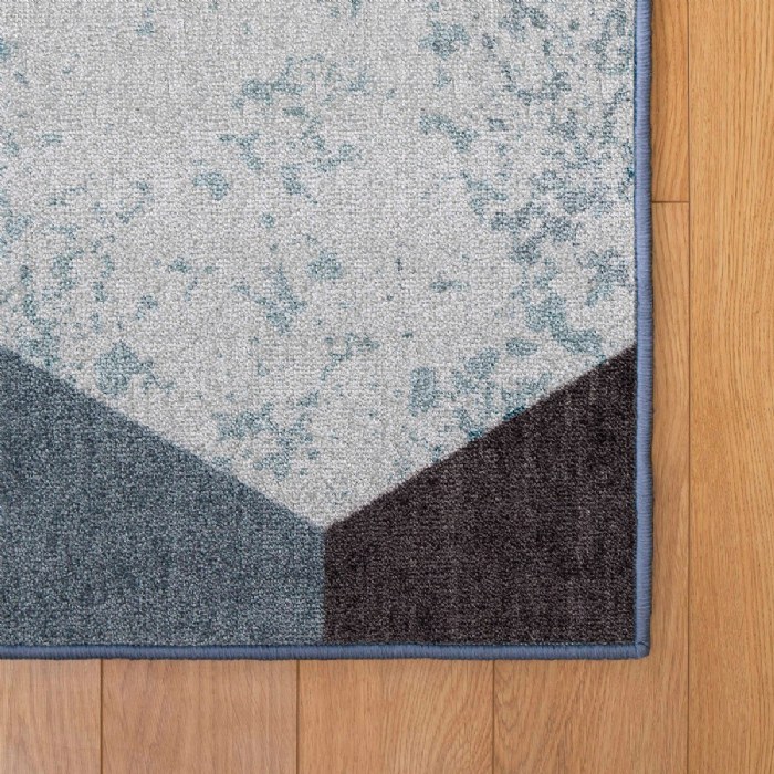 Alternate Image #1 of Sense of Place Hex Carpet - Blue - 6' x 9' Rectangle