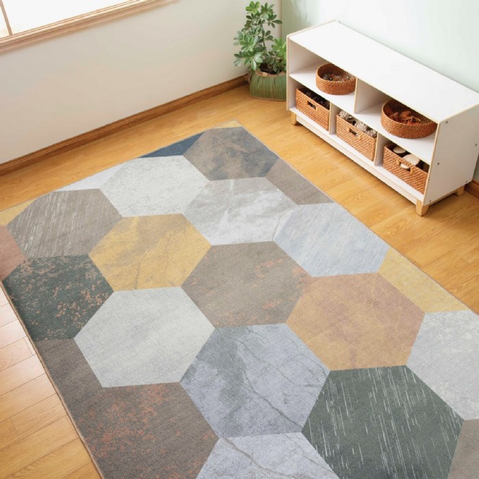 Alternate Image #1 of Sense of Place Hex Carpet - Neutral - 6' x 9' Rectangle