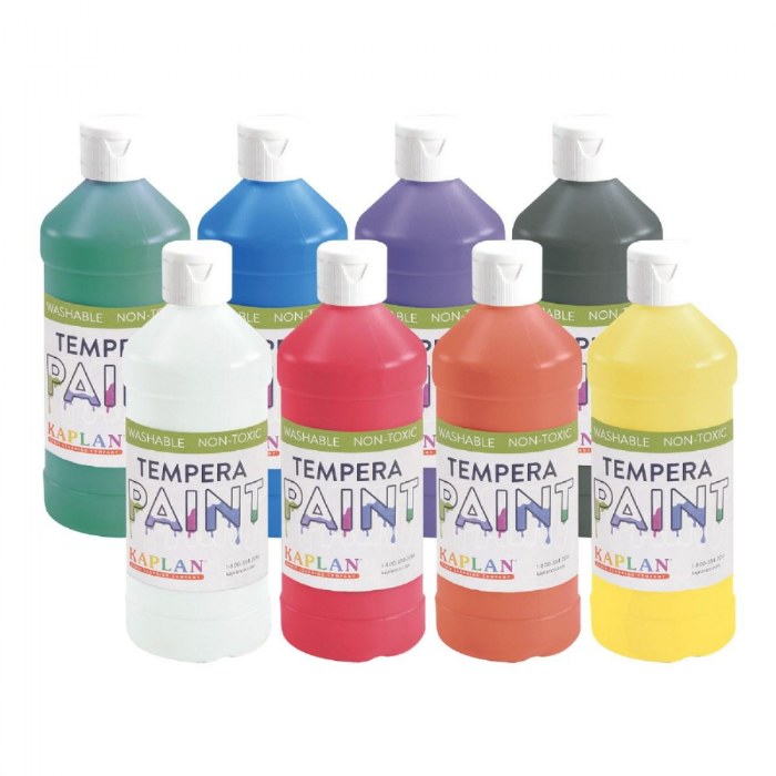 Primary Image of Kaplan Washable Tempera Paint - 16 oz - Set of 8