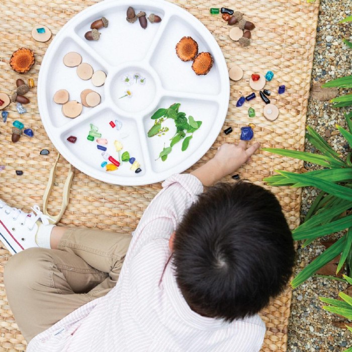 Alternate Image #1 of Loose Parts Sorting Trays - Set of 4 - White