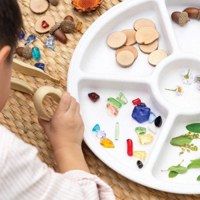 Alternate Image #1 of Loose Parts Sorting Trays - Set of 4 - White