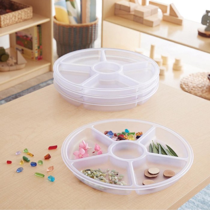 Alternate Image #1 of Loose Parts Sorting Trays - Set of 4 - Clear