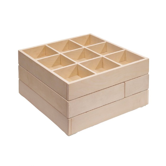 Alternate Image #1 of Loose Parts Stacking Wooden Trays - 4 Pieces